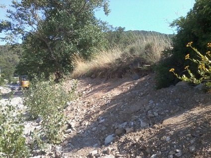 travaux de consolidation des berges de la Grave